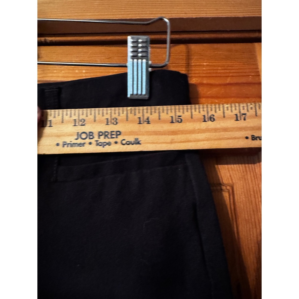 Banana Republic Sloan Black Petite Capri Dress Pants 8P Mid Rise Stretch - Picture 4 of 10